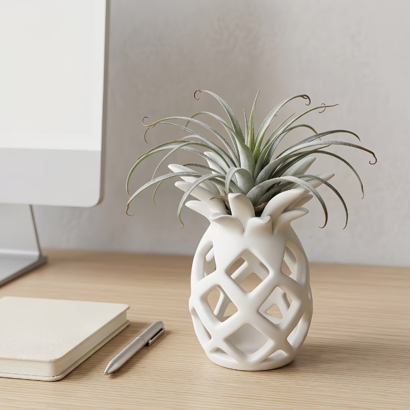 Air Plant Tillandsia - 3D Printed Pineapple Shape Air Plant