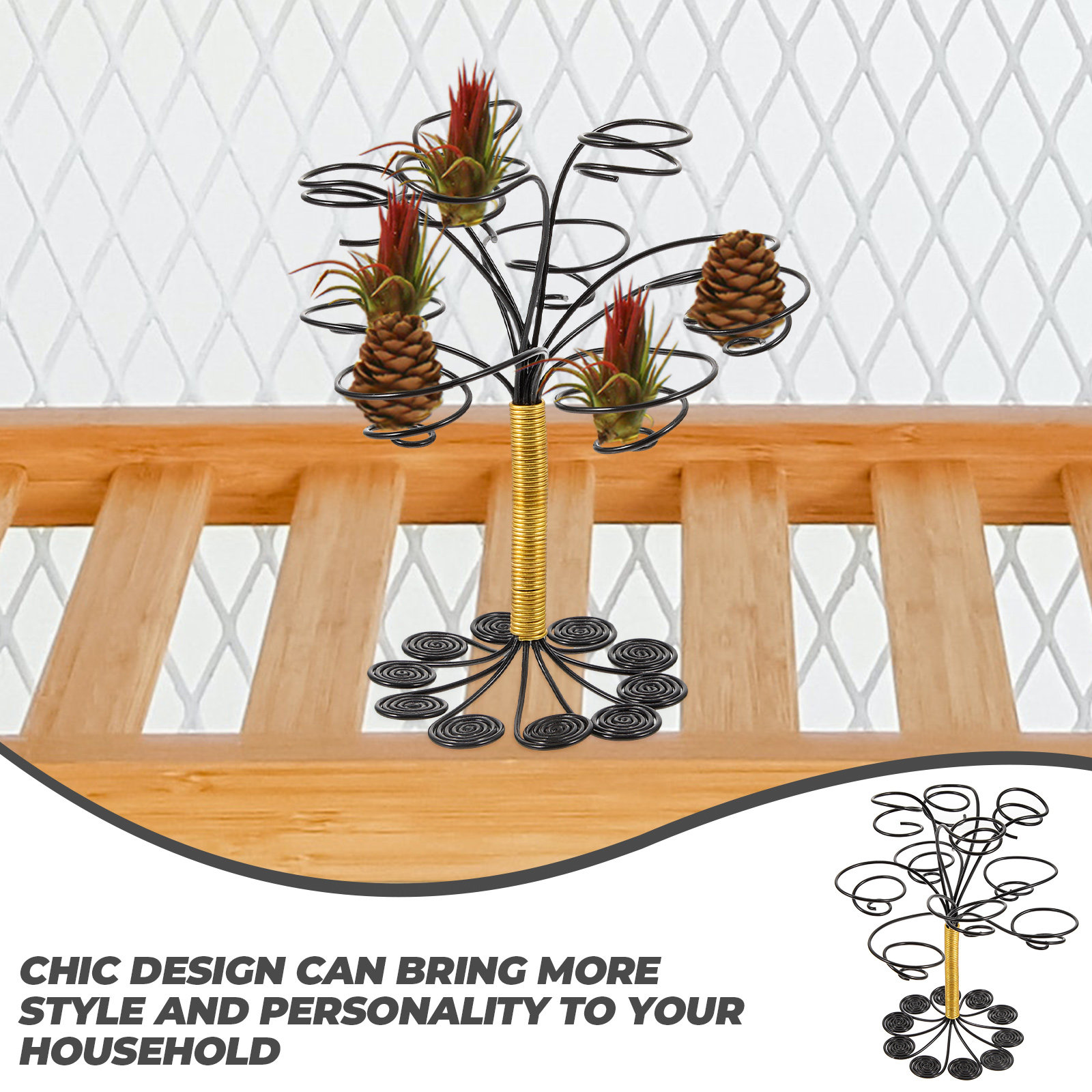 Air Plant Holder Sturdy Iron F - Air Plant Tillandsia ulasan dan harga