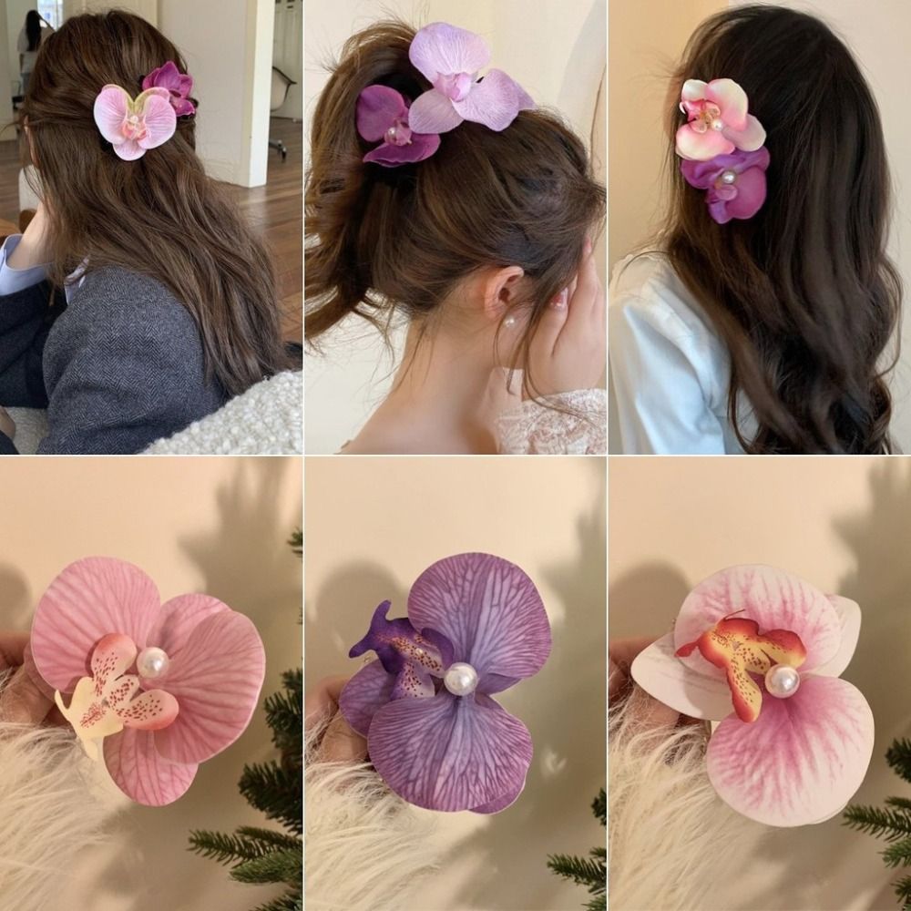 Phalaenopsis Pearl Hair Clip O - Orchid Phalaenopsis ulasan dan harga