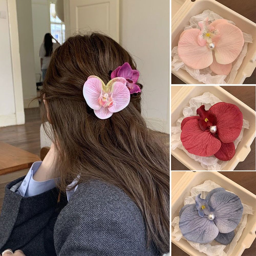 Phalaenopsis Pearl Hair Clip O - Orchid Phalaenopsis ulasan dan harga