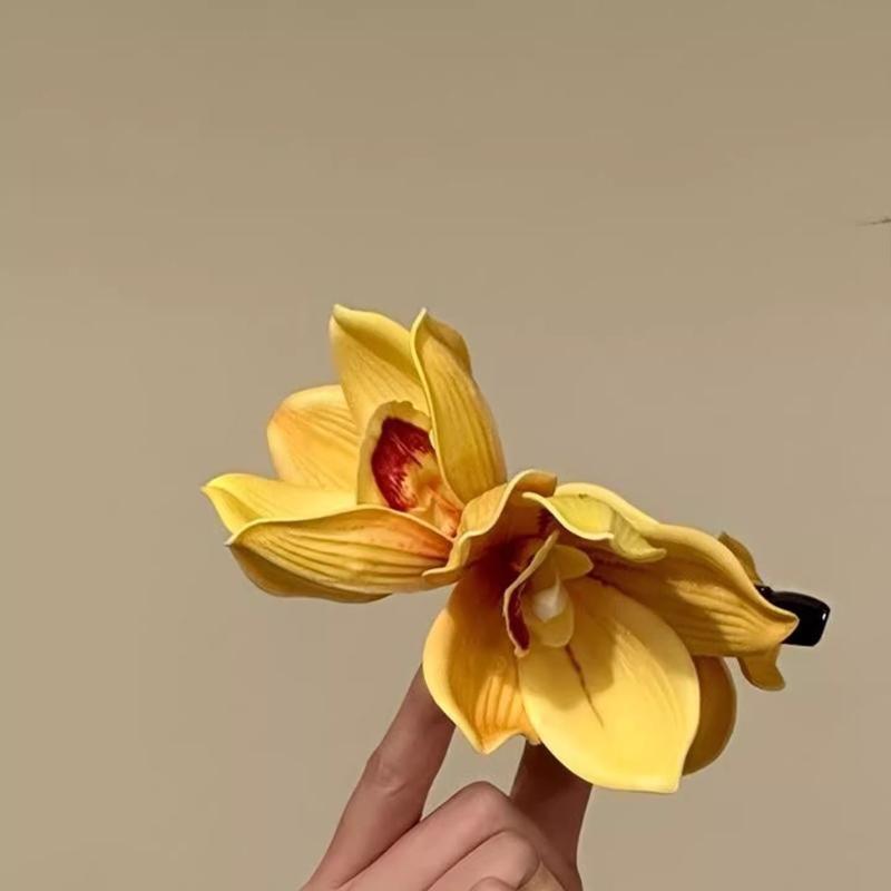 Large Orchid Flower Hair Claw  - Orchid Phalaenopsis ulasan dan harga